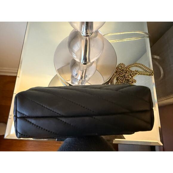 Tory Burch Kira Mini Chevron Quilted Crossbody Bag Black - Picture 4 of 9